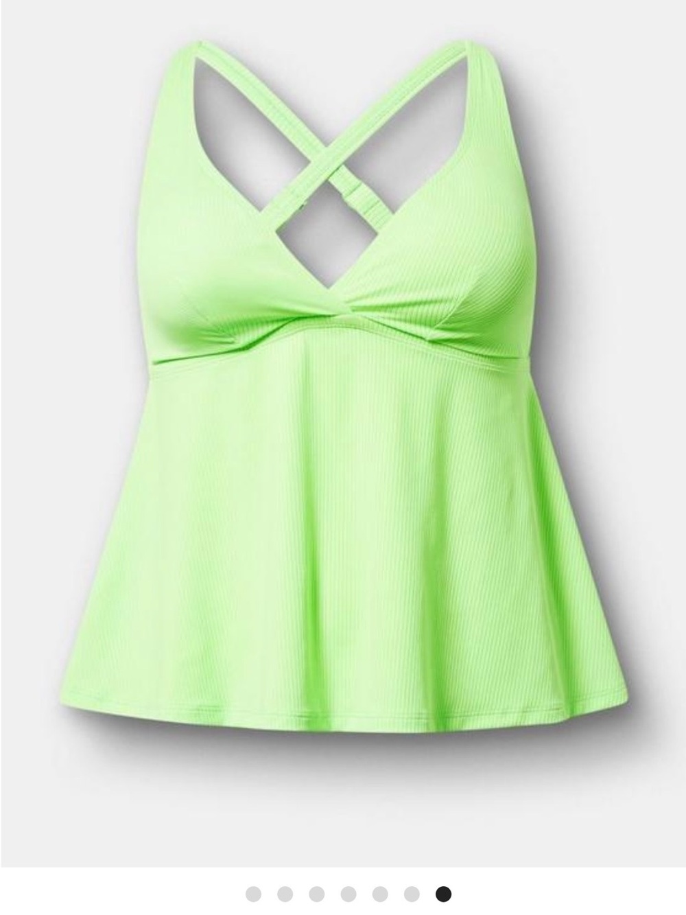 NWT Torrid rib triangle tankini and rib cross side bottom. Size 00 (10) - Picture 11 of 11